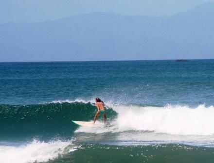 Surfing at Playa Hermosa